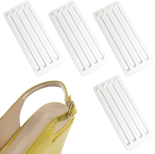 UENXRXE 16 Pièces Coussinet talon chaussure Transparent Talon Haut Autocollant Anti Slip Toe Blister Bande Auto-Adhésif Antichoc Sandales Invisible Stripe Coussin Antidérapant chaussure