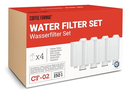 Coffee Format SET 4 Stück Wasserfilter kompatibel mit Kaffeautomat Saeco, Philips, Gaggia, Ersatz für Brita INTENZA+ und CA6702/00, CA6702/10, CA6702/48, erringert den Kalkgehalt des Wassers