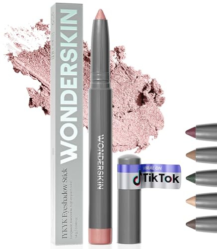 Wonderskin Eyeshadow Stick - IYKYK Longwear Eye Shadow Sticks, Budge-Proof & Waterproof Shimmer Eyeshadow Stick with Built-in Sharpener (Pink Quartz)