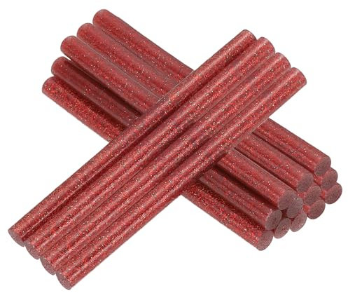 PATIKIL 4x0.27 Inch Hot Glue Sticks, 16 Pcs Hot Glue Gun Sticks Mini Hot Melt Adhesive Glue Stick for DIY Art Craft Repairs Festival Decoration, Deep Red