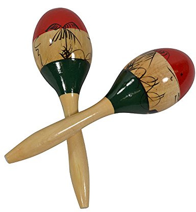 Bryce Mexican Maracas Large 23cm Full size Hand painted