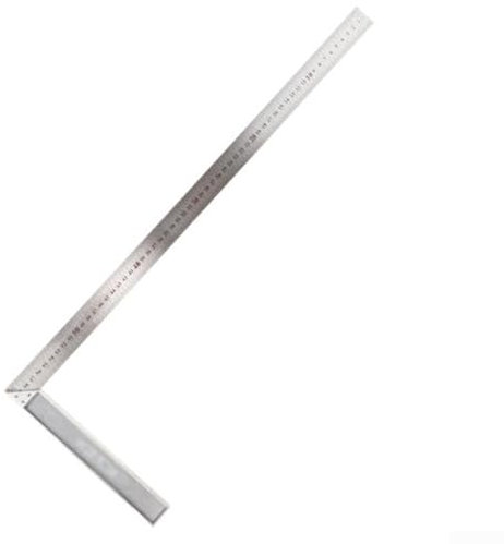 Zeroupshop Règle carrée en alliage d'aluminium en forme de L, 60 cm x 12,5 cm, équerre de charpentier, pour la construction ou le bricolage
