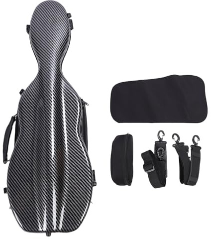 Étui pour Violon 4/4 Pleine Grandeur avec 2 Bandoulières, Sac à Dos en Fibre de Carbone et Hygromètre intégré