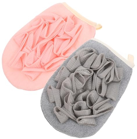 Ipetboom 2Pièces de Bain Exfoliants Lot de Douche pour Homme et Femme Accessoires Bain Pratiques Nettoyage et Massage Confortable