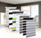 Eurohome Doppelrollo Klemmfix ohne Bohren, Duo Rollo,70cm x 220cm (Stoffbreite 66 cm) Hellgrau Transparentes und undurchsichtiges Sichtschutz Rollo mit Klemmträgern für Fenster und Türen