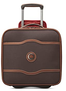 DELSEY Paris Chatelet 2.0 Softside Luggage Under-Seater with 2 Wheels, Brown, Carry-on 16 Inch, Chatelet 2.0 Softside Luggage Under-Seater with 2 Wheels