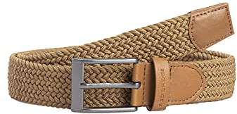 Redbridge Cinturón elástico para hombre y mujer trenzado cinturón elástico unisex, marrón claro, 110 cm