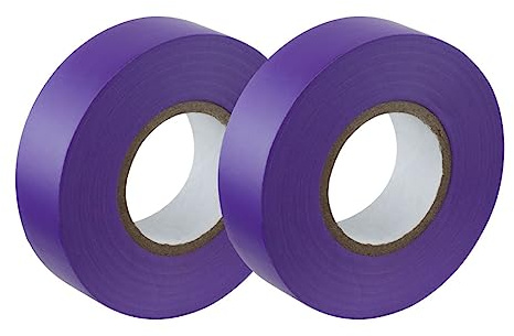 GOCABLETIES Nastro elettrico viola, 19 mm x 20 m, forte nastro isolante autoadesivo in PVC per isolare, riparare e proteggere i fili elettrici, 2 rotoli