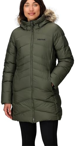 Marmot Women's Montreal Coat, Warm, Insulated Hooded Winter Coat, Windproof Down Parka, Lightweight Packable Outdoor Jacket, Nori, XS