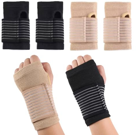 Visxcnu 2 Pares Muñequera Tendinitis Muñeca,Ajustable Muñequeras Tunel Carpiano, Ferula Elástica Transpirable, Deportiva para Dolor Articulaciones, Esquinces, Distensiones,Cómoda, Resistente