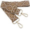 Verstellbarer Schultergurt für Taschen Beige Dunkelbraun, Taschengurte zum Wechseln, Taschengurt Breit mit Karabiner Gold, 80-130 cm Tragegurt Tasche für Damen Schulterriemen, Handtasche, 3.8cm, 1218