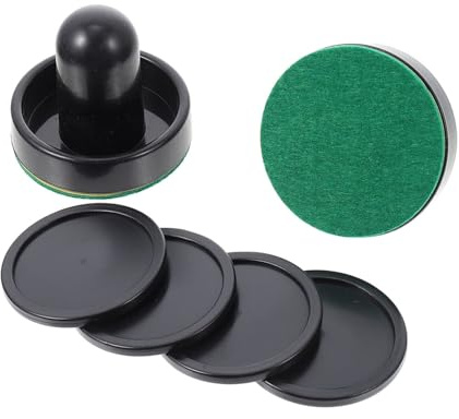 ZYWQ Ensemble de Air Hockey – 2 poussoirs de air hockey et 4 palets de air hockey pour tables de jeu | Pagaies et poussoirs de rechange pour air hockey | Accessoires parfaits pour les jeux de Air