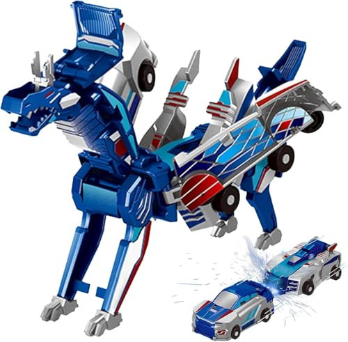 Felly Dragon Transforming Car Robot Toys for Kids, Automatic Deformation of Magnetic Connections, Car Toys for 2 3 4 5 6 7 8 Years Old Boys and Girls