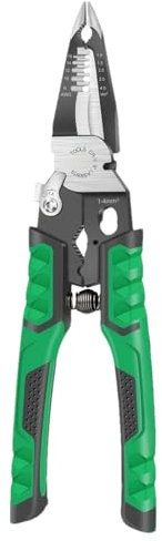 Pinze per elettricisti, pinze spelafili, Spellacavi 9 in 1 - Strumento spelafili, pinza multiuso per serrare, spelare fili, tagliare cavi