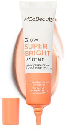 MCoBeauty - Glow Super Bright Primer - Illuminating Prep Primer Makeup with Niacinamide and Vitamin B5 - Assists in Diminishing the Look of Surface Imperfections - Face Make-up - 30ml