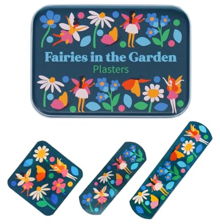 Children's plasters in a tin (30 pcs) - Fairies in The Garden