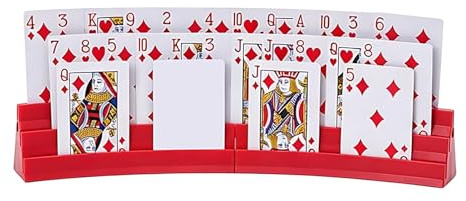 Spelkortshållare för seniorer – magnetiskt 2- pokerkortstativ, kortspelsställ – för tonåringar vuxna samlare nybörjare lekrum barer klubbar familjekväll fest sammankomster