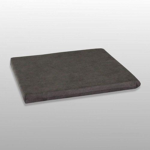 Fränkische Schlafmanufaktur Stuhlkissen viscoelastisch, Rollstuhlkissen, Sitzkissen 40x40x3, Color Dunkelgrau