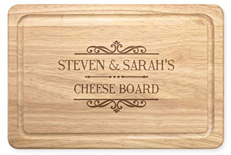 Personalised Custom Name Initials Classic Rectangular Wooden Chopping Cheese Board