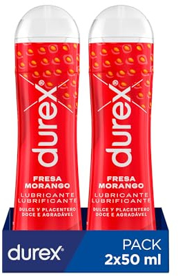 Durex Lubricante Sabor Y Aroma Fresa De Base Agua - 2x50ml
