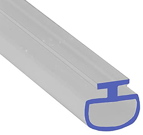 Soft Flexible Rubber Shower Seal | for Bi Folding Doors & Shower Screens | Fits Into Channel | BIF068 (1 Metre)