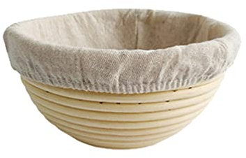 LaoZan Banneton à Pain Panier Rond en rotin Banneton L'Imperméabilité Panier pour Boulanger pâtisserie (comme l'image,16 * 6cm)