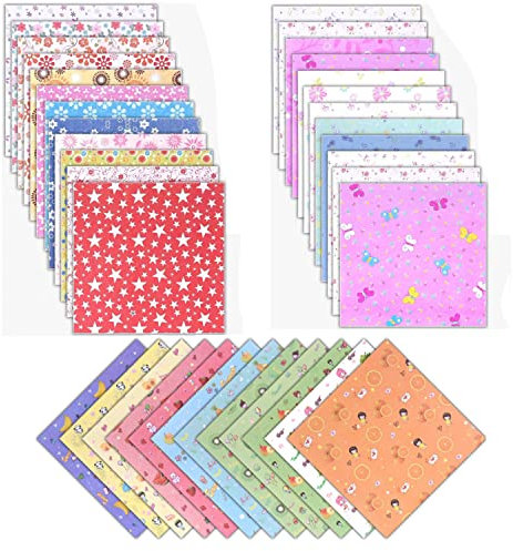 Binblin Origami Papier 14 x 14 cm,10 Farben 216Blatt,Origami Set,Origami-Papier,Buntes Papier Faltblätter Farbiges Papier für DIY Kunst und Bastelprojekte