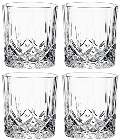 Operitacx 4Pcs Verres À Whisky, 200 Ml Verres De Rhum Cristal DéLicat De Cocktail En Original Lunettes À Mojito Eau