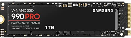 Samsung 990 PRO SSD 1TB PCIe 4.0 M.2 Internal Solid State Hard Drive, Fastest Speed for Gaming, Heat Control, Direct Storage and Memory Expansion for Video Editing, Heavy Graphics, MZ-V9P1T0B/AM
