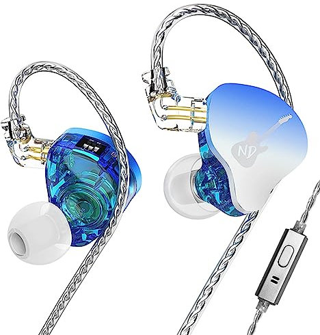 CCA ND DD3 - Cuffie intrauricolari regolabili a 4 tonalità, doppia cavità, doppia cavità, auricolari IEM dinamici magnetici, suono chiaro e bassi profondi, auricolari da gioco con cavo staccabile a 2