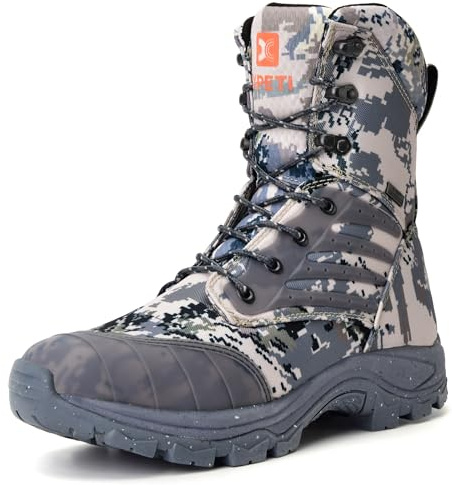 XPETI Mens Shadow Trak Hunting Boots Waterproof Military Tactical Boots 8 Inches Camo Size 12