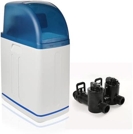 Vivecy Water Softener With By Pass Valve Up to 6 People - 100% Limescale Remover with Block Salt For Water Softener - Water Softener System