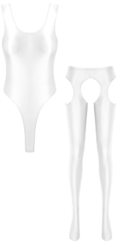 Yihuimin Dam body ärmlös heldräkt tvådelad klädset High Cut stringbody och leggings Hollow Out underkläder