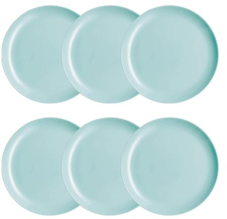 Luminarc Diwali Lot de 6 assiettes à dessert Opale Turquoise 27 cm