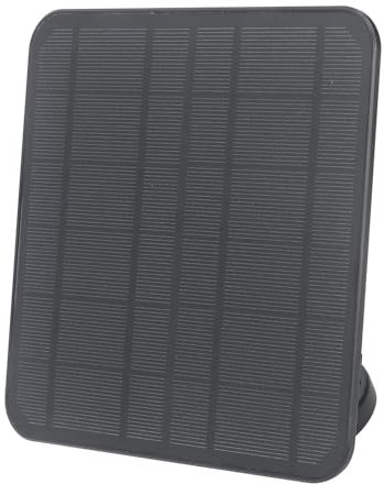 Culnflun Caricabatterie a Pannello Solare per Telecamera Di Sorveglianza, 12w Ricarica Rapida Ip65 Impermeabile 9.8ft Cavo Regolabile a Parete, Per Ring Spotlight Cam E Ring Stick up Cam(Nero)