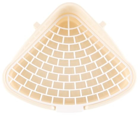 Laroal Toilette per Conigli, lettiera per Conigli per Gabbia, vasino Triangolare per cavie, furetti, criceti, cincillà, scoiattoli (Bianco)