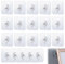 Lot de 20 Accroche Adhésif Vis,6cm×6cm Accroche Tableau Sans Percer,Fixation Murale Transparent Accroche Cadre,Crochet Vis Adhésives Extra Forte pour Accroche Cadres Photo,Art Mural,Décoratives