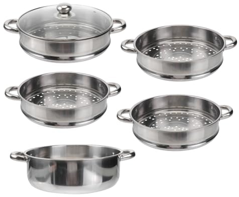 LABRIMP Olla Vaporera De Acero Inoxidable Multifuncional Para Sopa Para Cocinar Al Vapor Casa