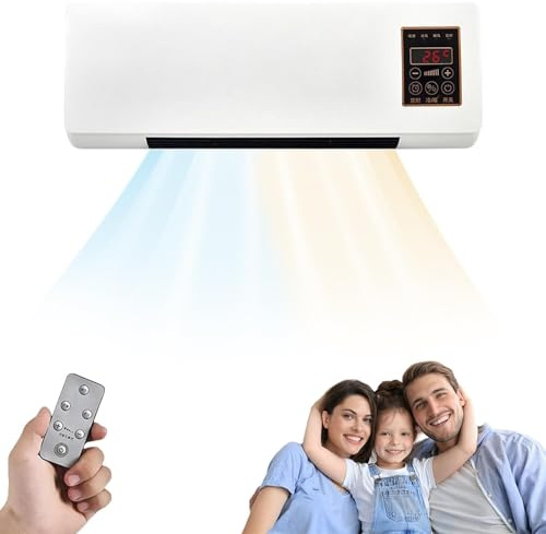 Climatizzatore Climafy 2025, condizionatore portatile con telecomando, 12000 BTU, design in ceramica PTC, raffreddamento e riscaldamento rapidi, temperatura costante intelligente, per casa o ufficio