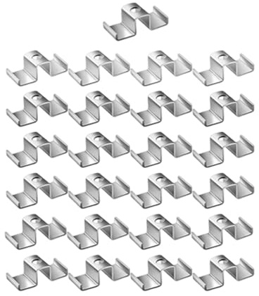 perfeclan Attaches de selle pour caillebotis, accessoires métalliques, attaches de plaque de grille robustes pour sols industriels, systèmes de drainage et, 25 Pièces