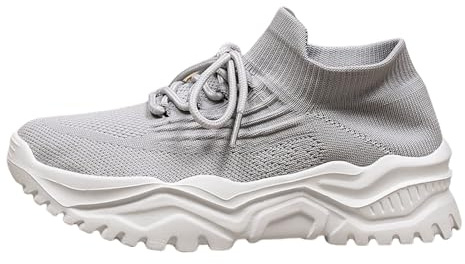 Basket Montante Femme, Basket Orthopedique Femme Sneakers Anti-Dérapantes Chaussures Semelle Épaisse Chaussure Semelle Souple Shoes Outdoor Sneaker Amortissement Accru Baskets Respirant Sneaker