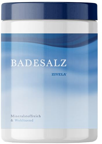 ZIVELA Sale da bagno grossolano, 1 kg, sale cristallino puro, additivo da bagno per pediluvio e vasca da bagno, rilassante per il rilassamento muscolare e la cura della pelle, ricco di minerali