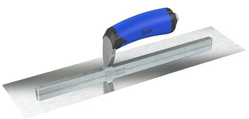 Razor Stainless Steel Finishing Trowel - 20 x 5 | Square-End Concrete Trowel with Comfort Wave Handle | Long Shank, Premium Ground Blade for Smooth Finishing
