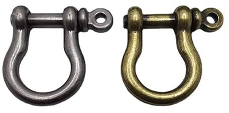 ELSAIL 1pc Steel U Anchor Shackle Screw Pin Paracord Stainless Black Bracelet Buckle Outdoor Survival Rope Tools Fittings (Color : Style 7)