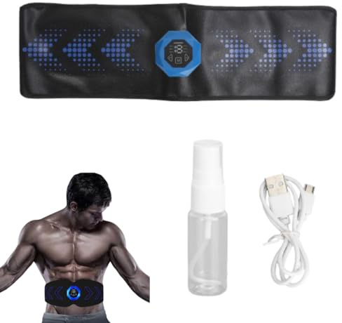 Ceinture D'entraînement ABS Stimulateur D'exercice Abdominal, Patch De Tonification Abdominale électrique, Modes De Réglage de la Force, Entraînement Musculaire des Abdominaux, Autocollant De Remise E
