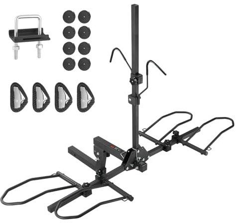 VEVOR Fahrradträger zur Anhängerkupplung, 2-Fahrrad-Plattform-Stil, 73 kg Kapazität, Fahrradträger-Kupplung für 50,8 mm Empfänger, Zusammenklappbarer Fahrradträger für Auto, SUV, Lkw usw.