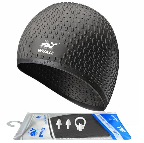 Large Swimming Cap Durable Silicone Waterproof Swimming Cap Ideal for Long Hair and Thick plaits Keep Hair Dry While Swimming