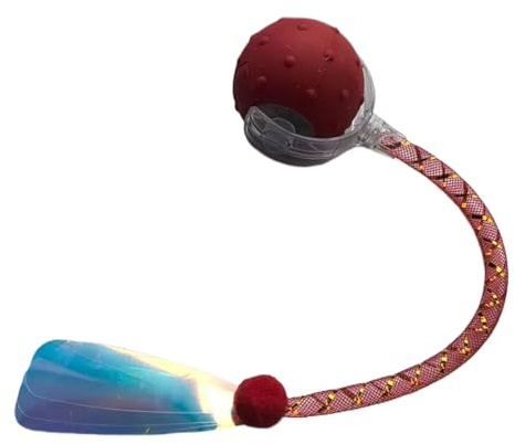 Giocattolo automatico per gatti, giocattolo intelligente per gatti, con coda in rete elastica, accessorio per animali domestici per allenamento, esercizi di stimolazione mentale, tiragraffi