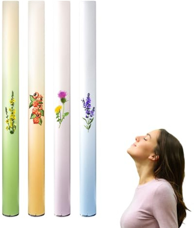 DOVBAN Aromatherapy Inalatore,4 pcs Penna Aromaterapia Erbe Polic Puliti Insalatore Con Tripli Estratti Piante