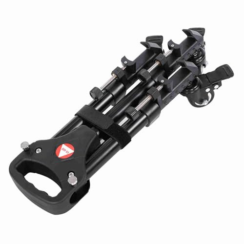 Generic Carrello Universale per Treppiede con Sezione a Gamba Singola VX-600 con Morsetti Regolabili, Perni di Bloccaggio per Treppiedi Pieghevoli, Puleggia di Supporto a 3 Ruote per la